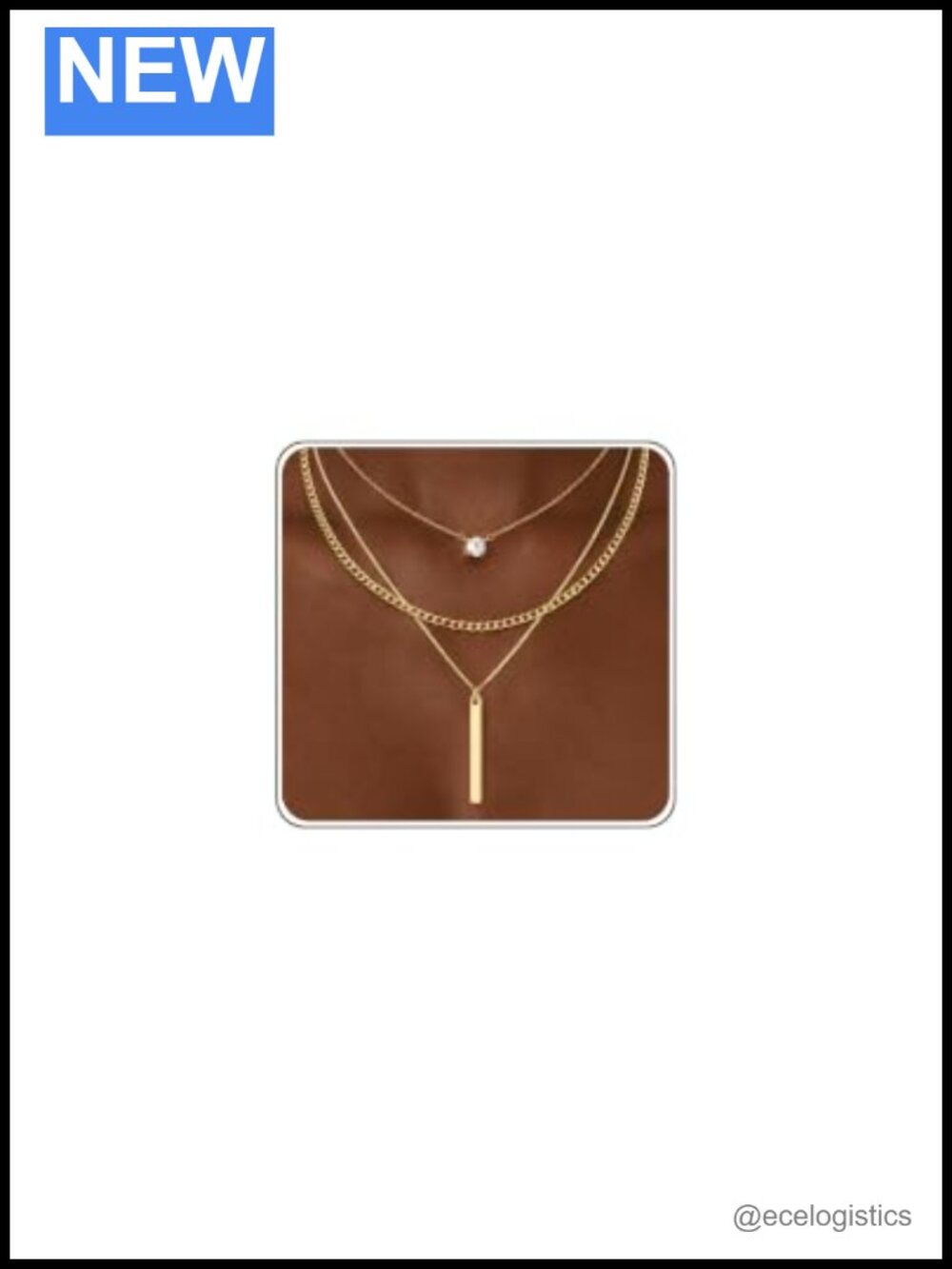 14K Gold Plated Layered Necklace Stack for Women – 3 Chains, Dainty Non Tarnish